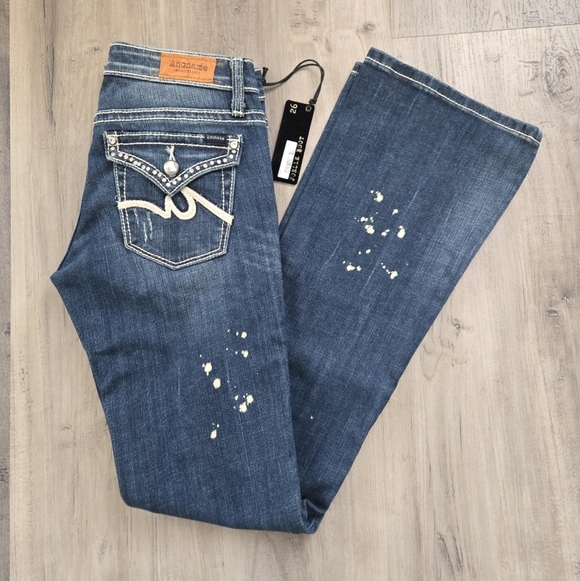 NWT - ANONAME Joelle Boot Dusty Blue Jeans Size 26 - Picture 12 of 12